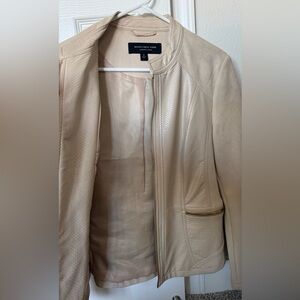 Marc New York Beige Leather Jacket